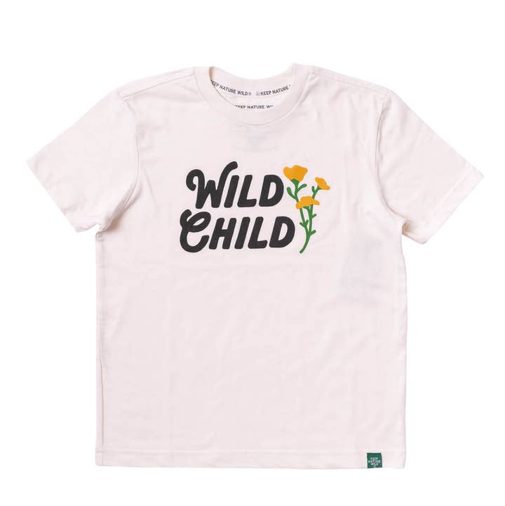 Keep Nature Wild - Wholesale Screen Printed T-Shirt - Kids - Wild Child Youth Tee | Natural0