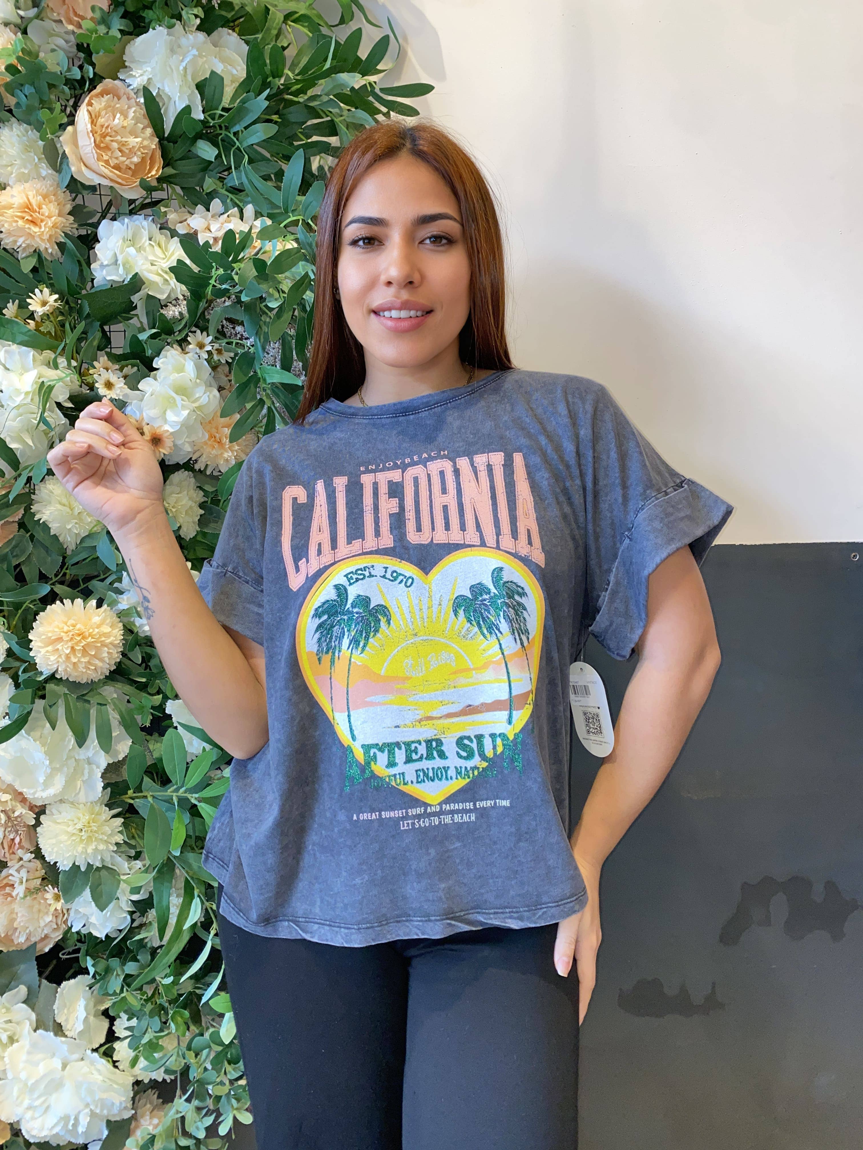 Grey 16497 PRINTED T-SHIRT for wholesale on Faire0