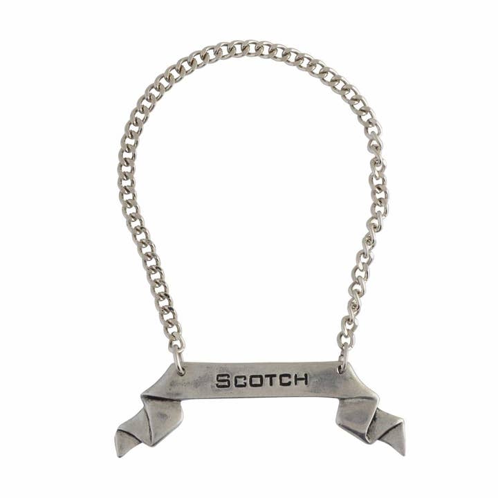 Vagabond House - Wholesale Decanter - Pewter Ribbon Decanter Tags3