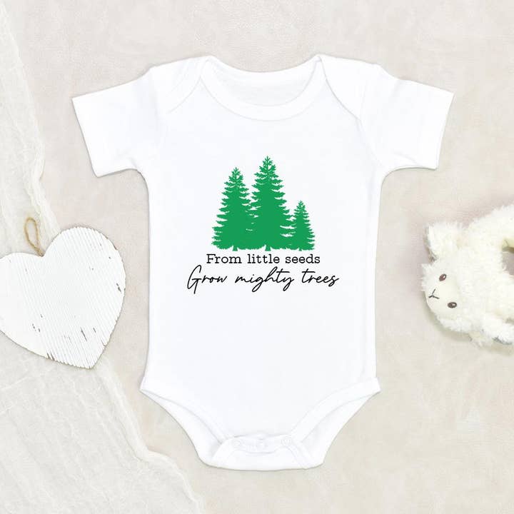 From Little Seeds Grow Mighty Trees Onesie for wholesale by NewBabyWishes