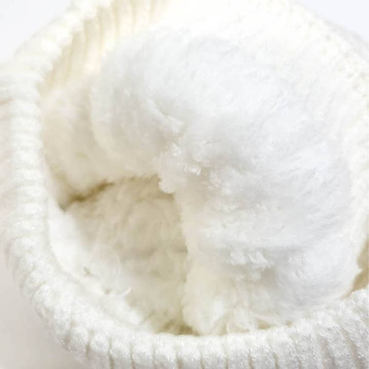 Assorted Color Kids Double Layer Pom Pom Beanie for wholesale on Faire