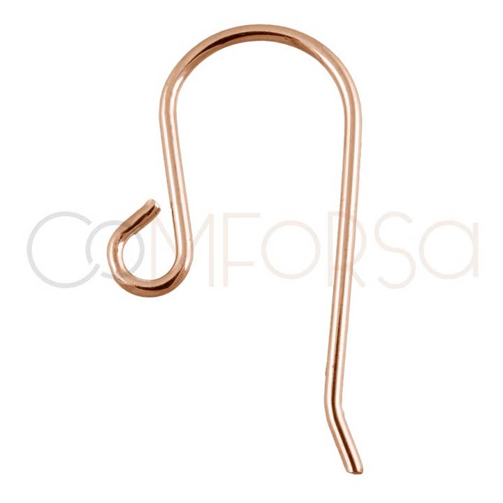 COM FORSA SL - Wholesale Craft Supplies - Sterling Silver 925 Rose Gold-Plated Large Hook With Open Ri2