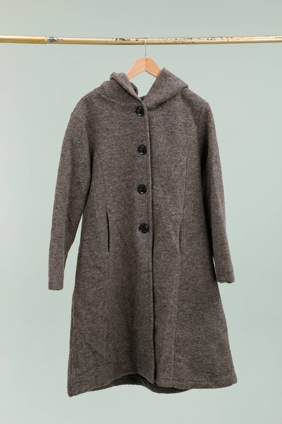 la maison des fibres naturelles - Wholesale Coat - Women's - Long plain wool coat 99320 20% Polyester - 80% Wool0