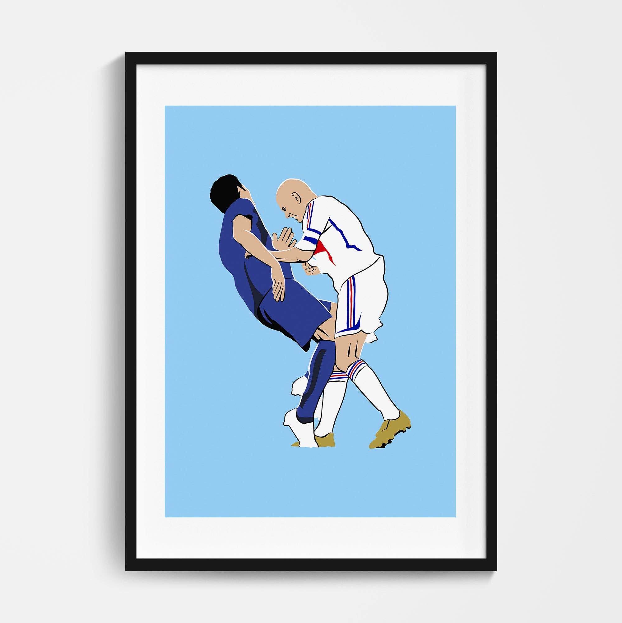 Football Devotion – wholesale Art print – Zidane and Materazzi Print0