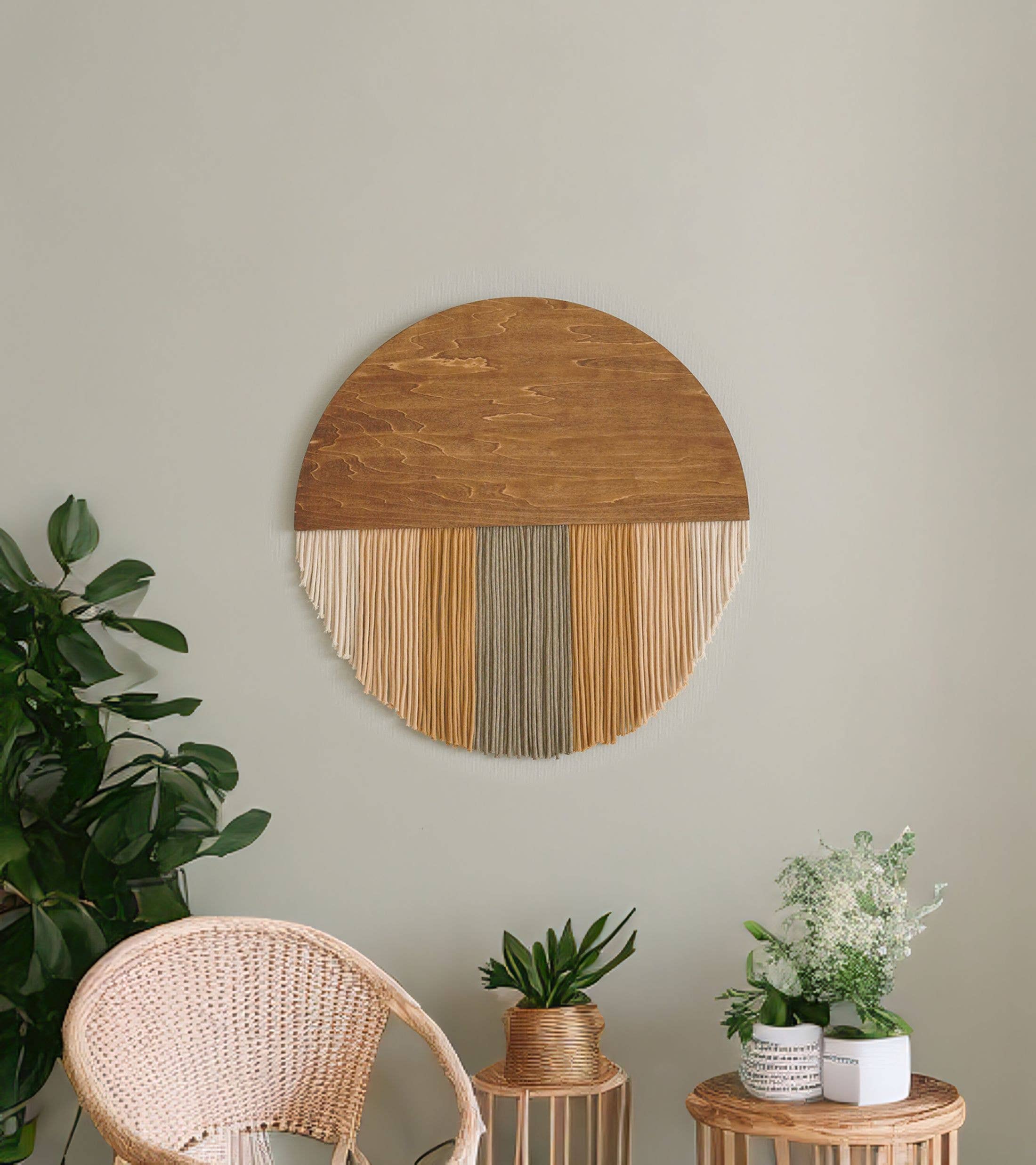 BeanDaikon - Wholesale Wall Accent - Boho Macrame Round Art Wall Hanging V076