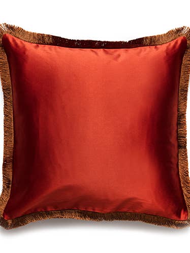 AYA CHILLI Kissen mit Baumwollstoff und Zierbesatz für den Großhandel von BY.NOON