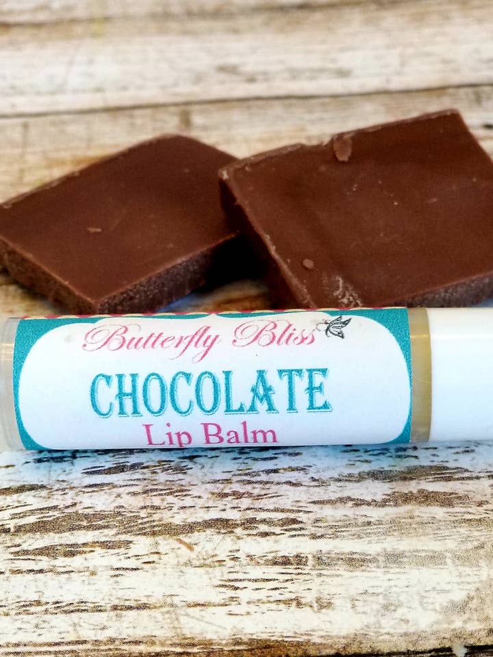 Bio-Lippenbalsam | Schokoladenlippenbalsam | Geschenke für Kinder | Benutzerdefinierter Lippenbalsam | Sugar Lip Balm | Beste Lippenbalsam für rissige Lippen/Schokoladengeschenk für den Großhandel von Butterfly Bliss