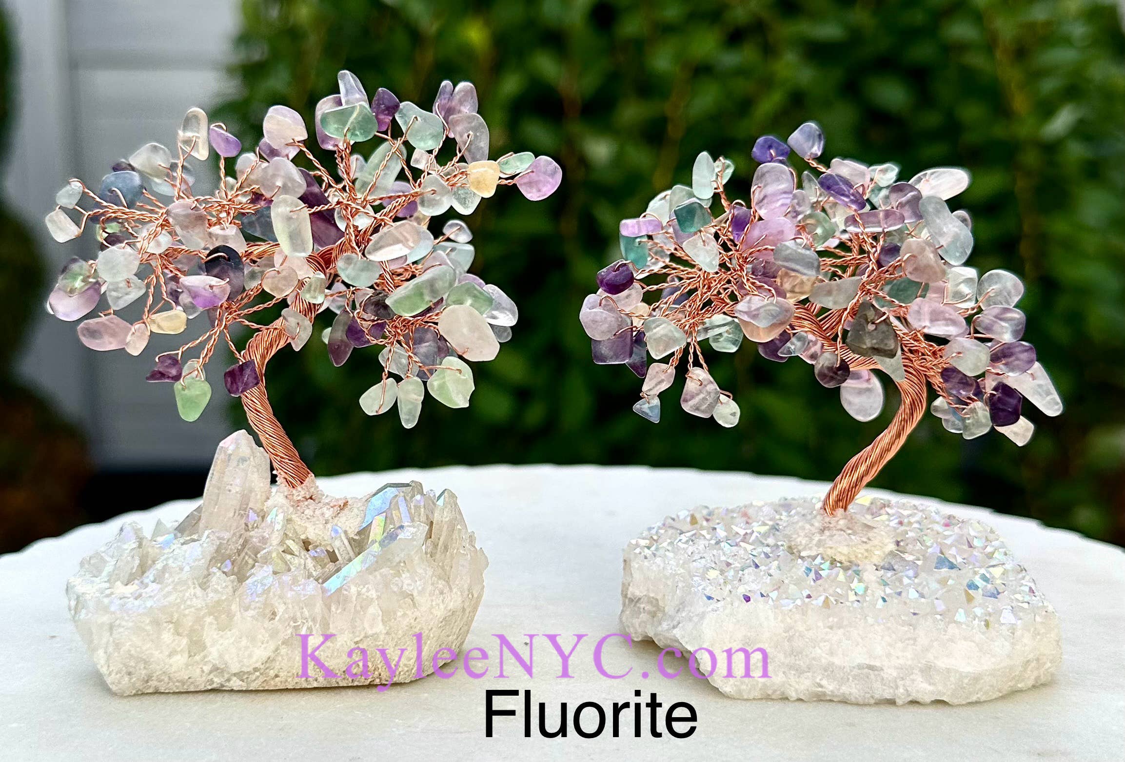 KayleeNYC - Wholesale Spiritual Stone/Crystal - Bonsai Tree with Angel Aura Base Crystal5