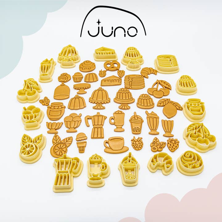 Juno 3D - Wholesale Cookie Cutter - Donuts Doughnut Printed Clay Cookie Cutter Set2