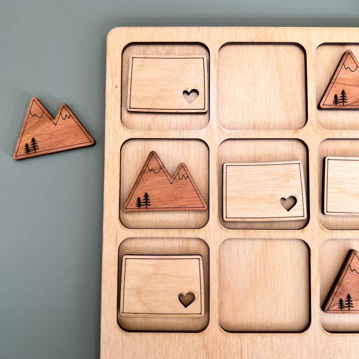 Birch House Games & Gifts - Wholesale Board Game - Colorado State Gift - Tic-Tac-Toe CO Game - Customizable6