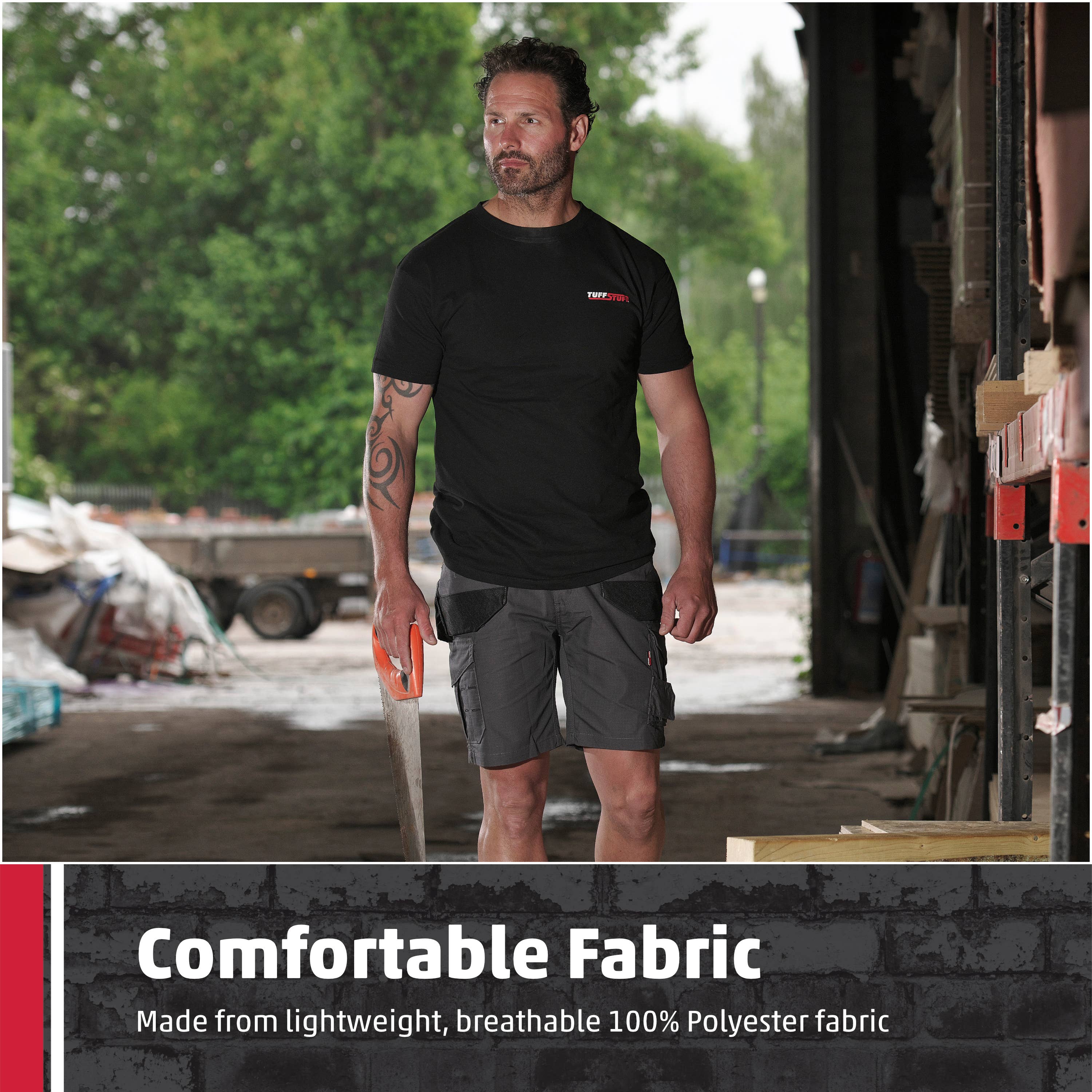 TuffStuff Workwear – wholesale Screen printed t-shirt – unisex – TuffStuff Logo T-Shirt, 180gsm, Lightweight & Breathable11