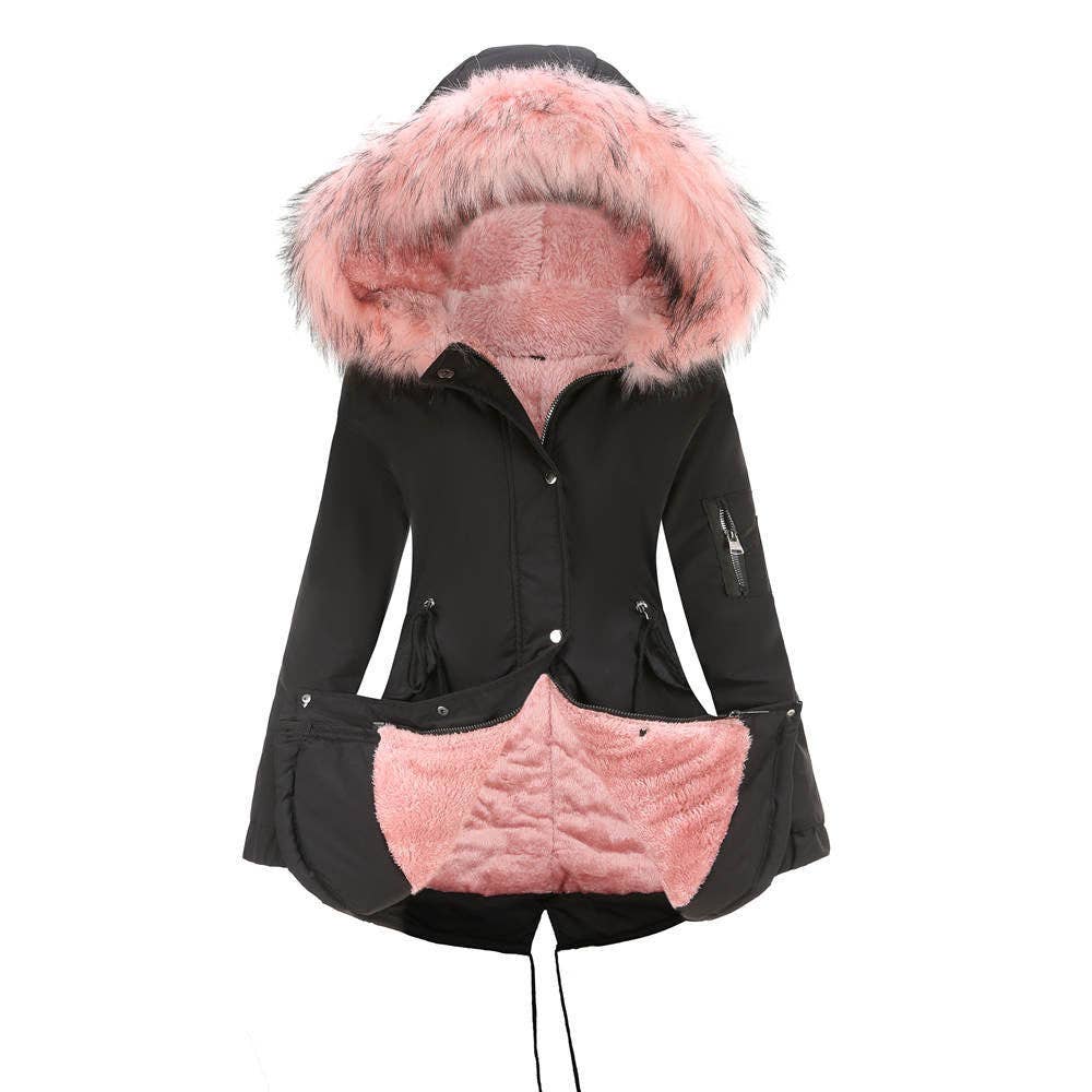 Marayn - Wholesale Coat - Women's - Warm Hooded MidLength Padded Parka Coat  Winter 20251