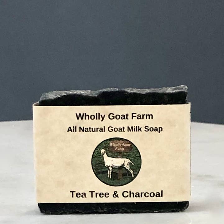 Goat Milk Soap - Tea Tree & Charcoal for wholesale by Wholly Goat Farm