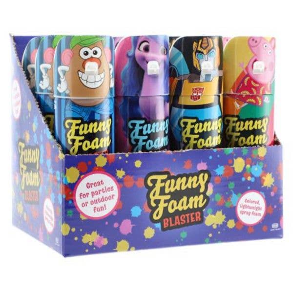 St. Louis Wholesale LLC - Wholesale Toy Set - Kids - Hasbro Collection - The Funny Foam Blasters - 3OZ Spray Foam
