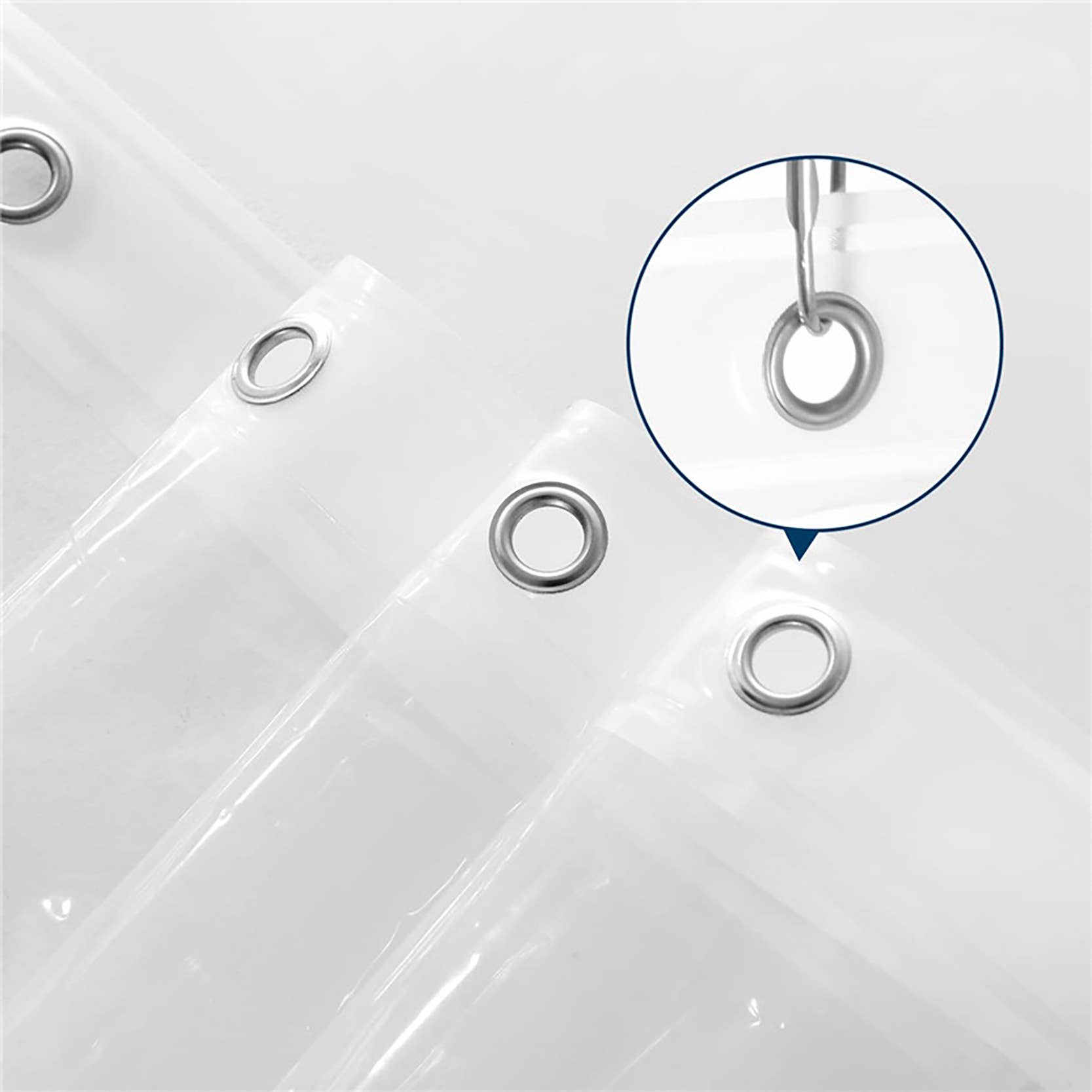 home mart goods – Engroshandel Bruseforhæng – Klar vinyl bruseforhæng Vandtæt (70 „x 72")6