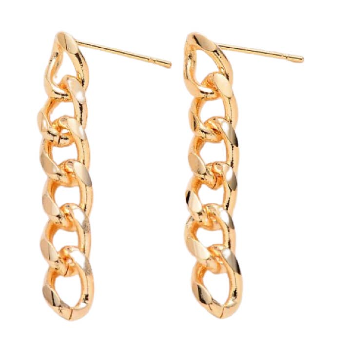 Curb Chain Drop Earrings for wholesale by Market and King