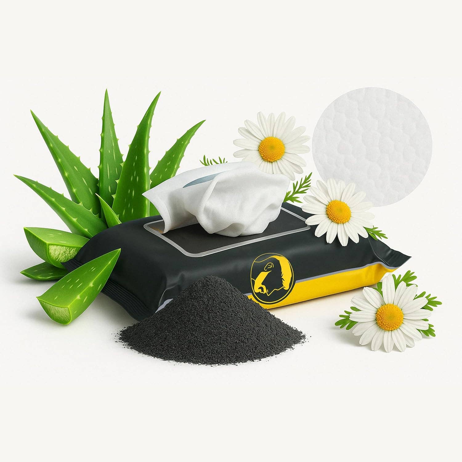 Innovarix - Wholesale Facial Cleanser - The Noblemen Charcoal Face + Body Cleansing Wipes 120 count7