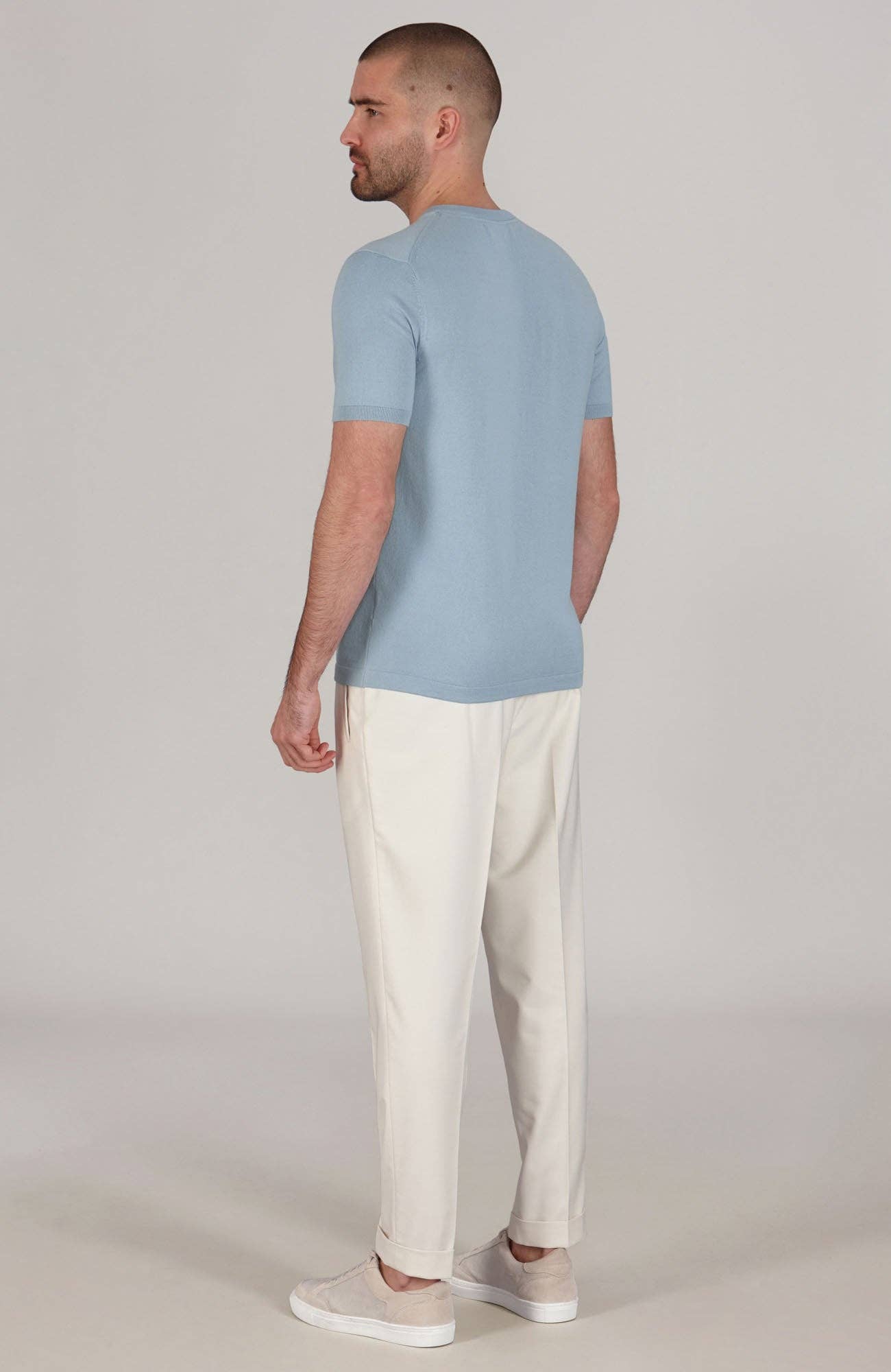 Paul James Knitwear - Wholesale T-Shirt - Men's - Mens Ultra Fine Cotton Knitted T-Shirt24