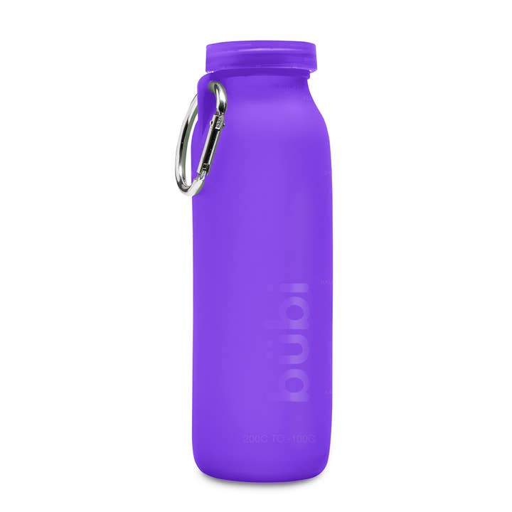 Bubi Water Bottle 22oz Purple, sustainable/collapsible for wholesale by Bubi Brands