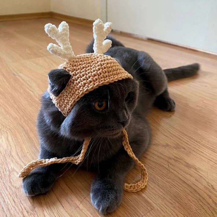 FairyBabyGifts – Engroshandel Kæledyrskostume – Kat – Kat hat med hjorte horn jul kat kostume Catlover gave1