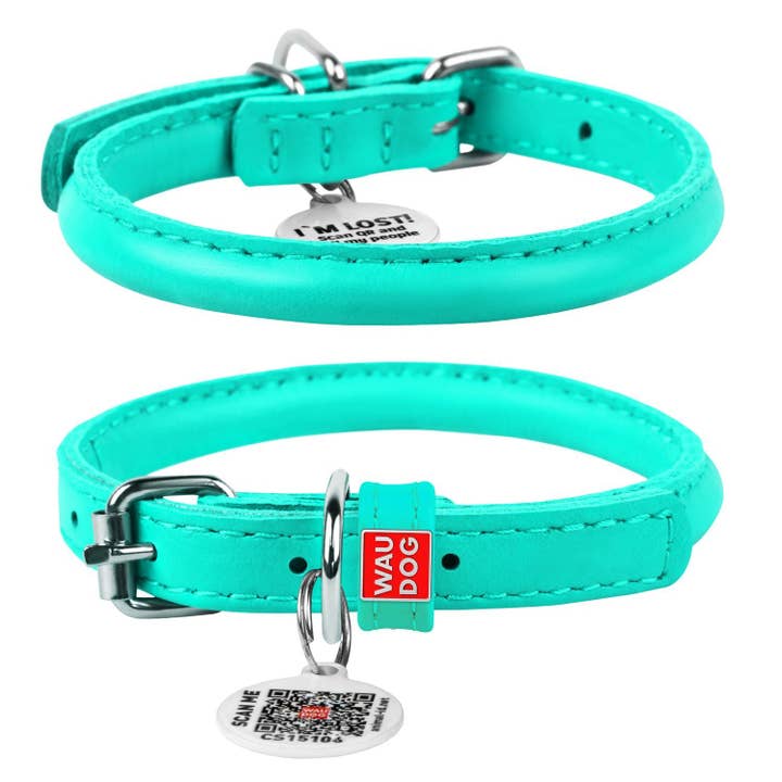 WAUDOG - Wholesale Pet Collar - Dog - Glamour Reinforced Rolled Leather Collar With Metal Clasp18