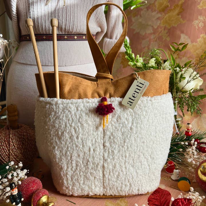 Atenti - Wholesale Craft Supplies - Knitting and Crochet Organizer Project Bag: Sherpa Tall Caddy0