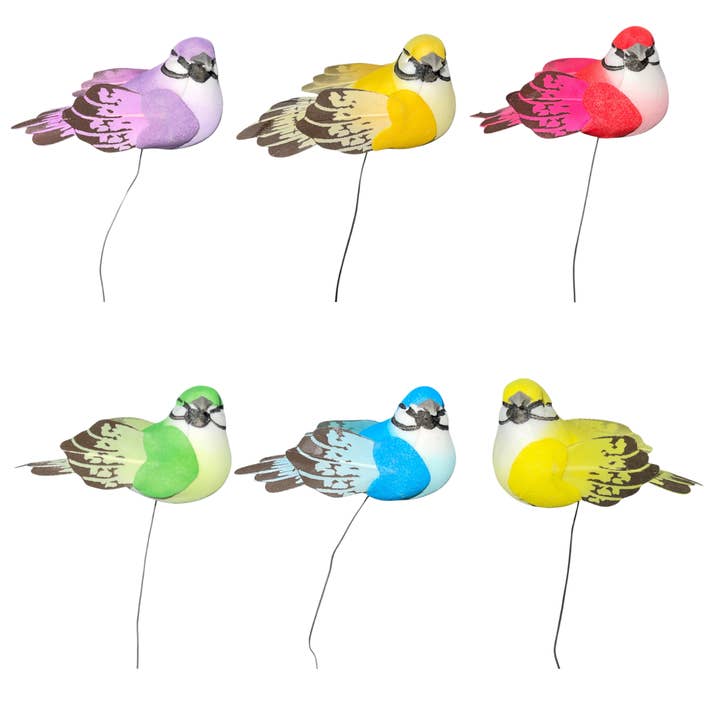 Thompson Wholesale - Wholesale Garden/Lawn Stake - Assorted Feathered Birds on Wire Picks (120 PC)2