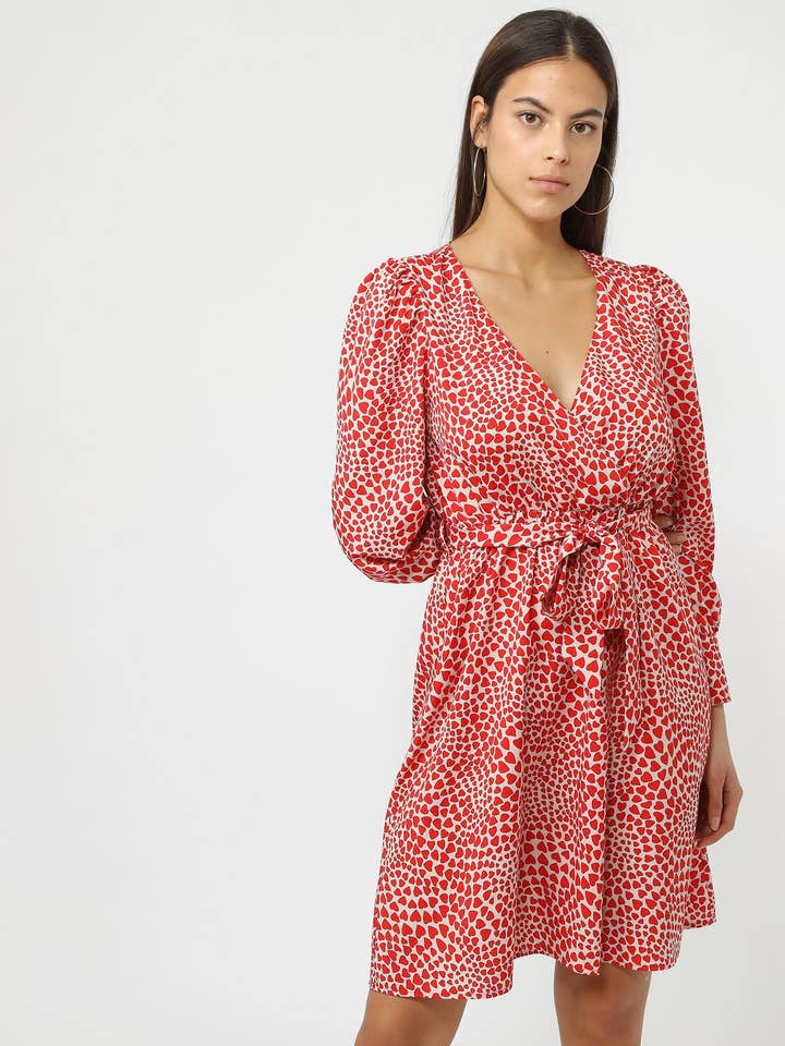 Jurk met hartjes - LA-180888 voor wholesale door BanBat