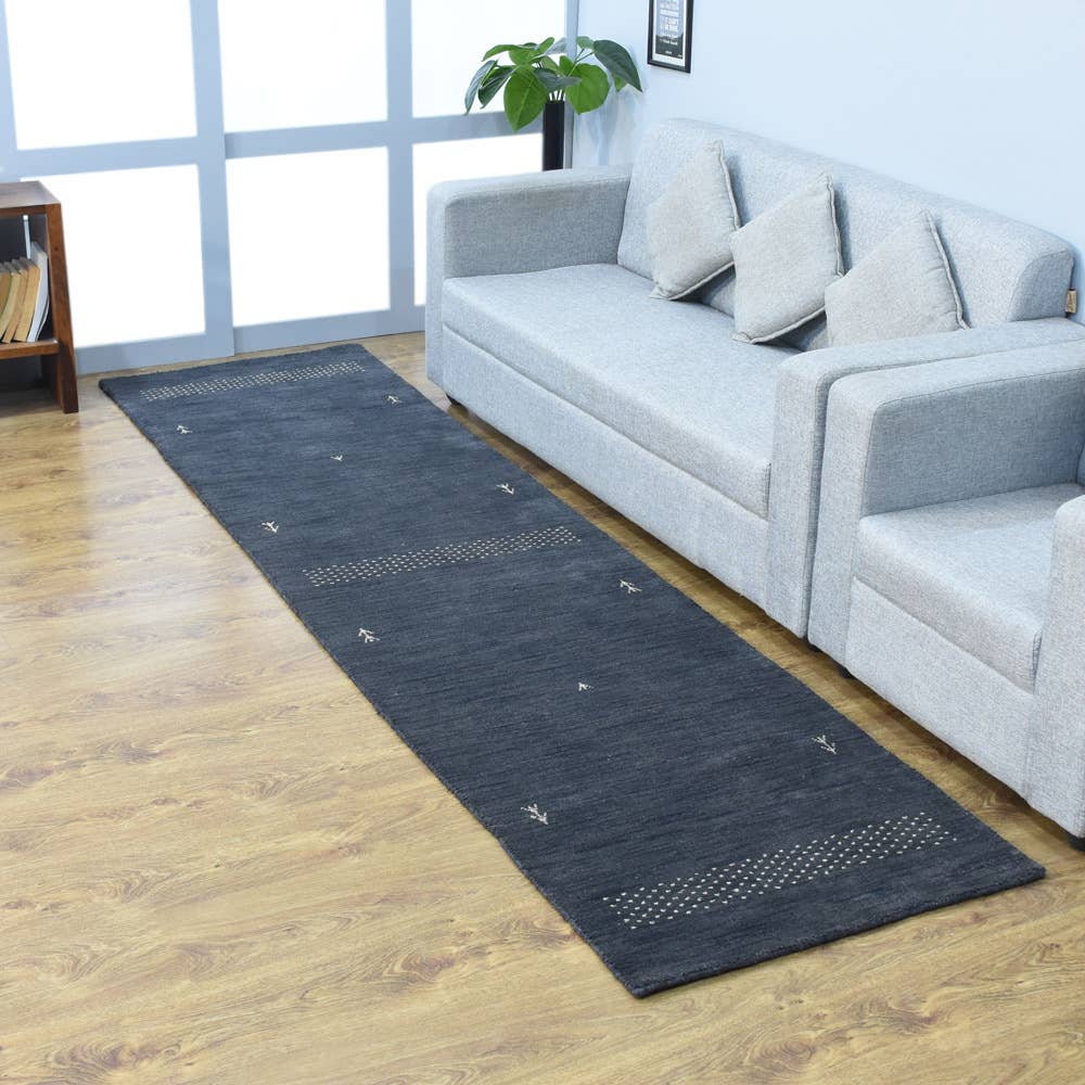 Get My Rugs - Wholesale Area Rug - Hand Knotted Loom Area Rug Charcoal L005155