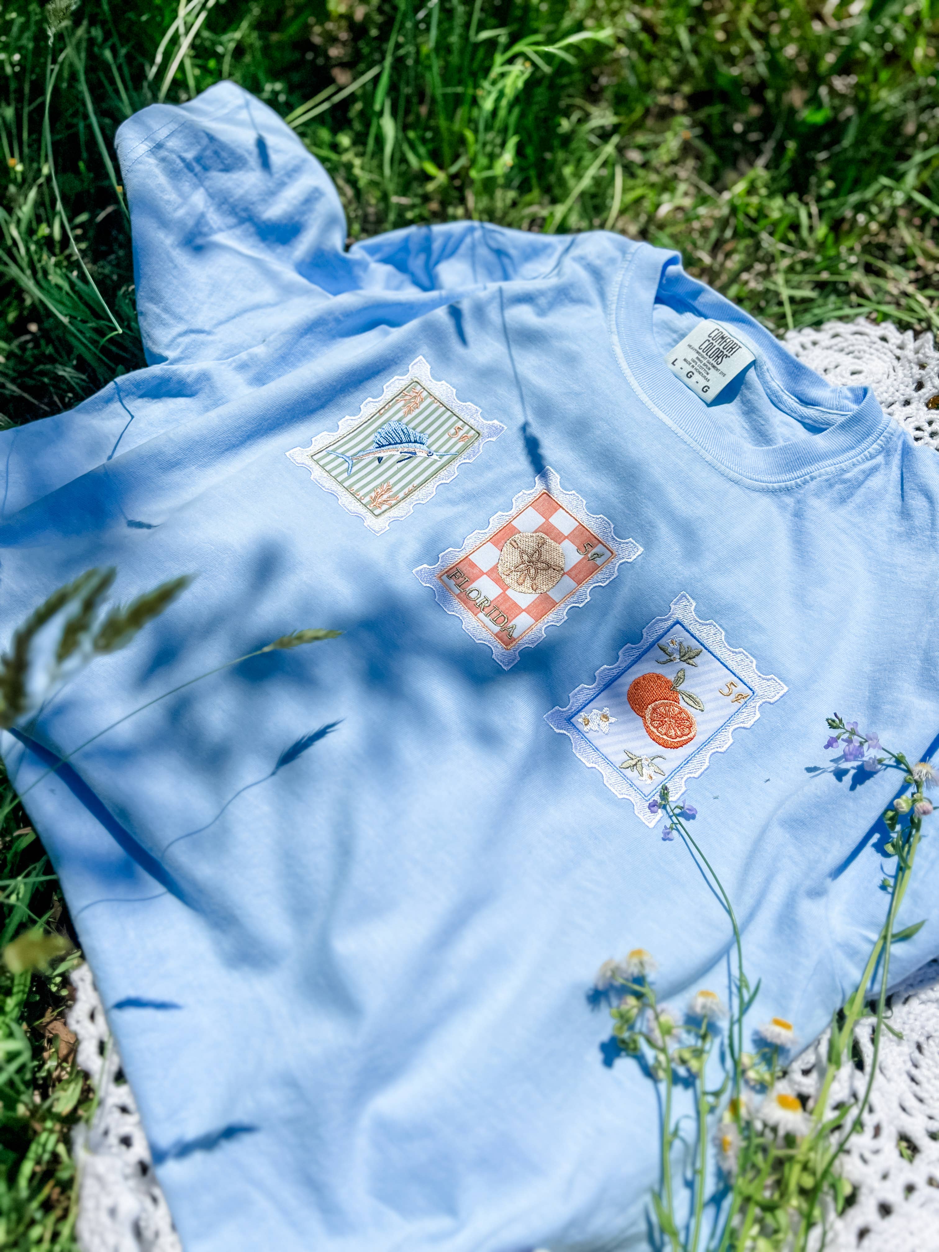 Stella Rose Monograms - Wholesale Sweatshirt - Women's - Florida State Stamps Appliqué Embroidered SWEATSHIRTS1