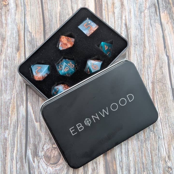 EBONWOOD - Wholesale Dice - Custom Engraved Dice Tin Service by Ebonwood