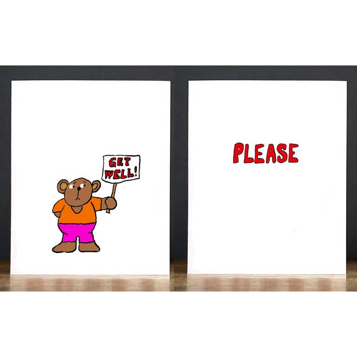 Get Well: Get Well Bear for wholesale by Cards by Charlot