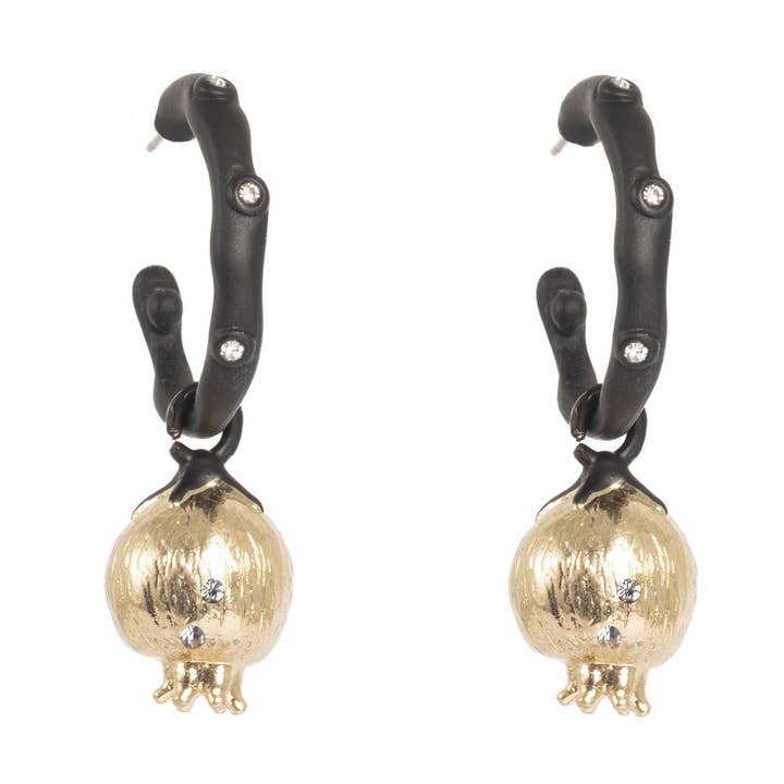 Rose Hip gold hoop earrings for wholesale by A&C Oslo