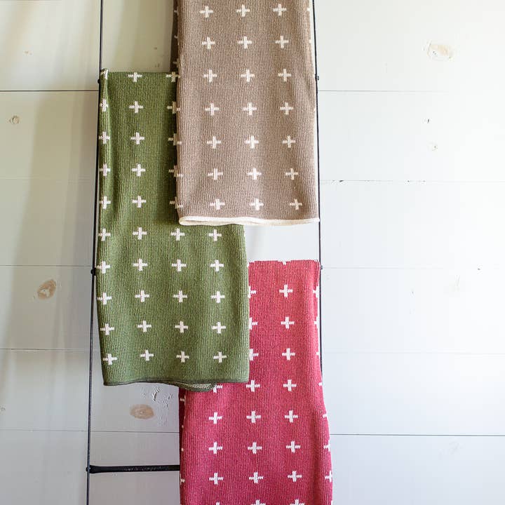 Modern Burlap - Wholesale Throw Blanket - Made in the USA | Mini Swiss Cross Knit Throw7