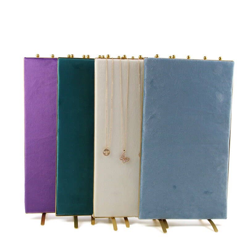 Zakka - Wholesale Jewelry Stand & Display - Vintage Inspired 2-Sided Velvet Jewelry Display Panel Stand7