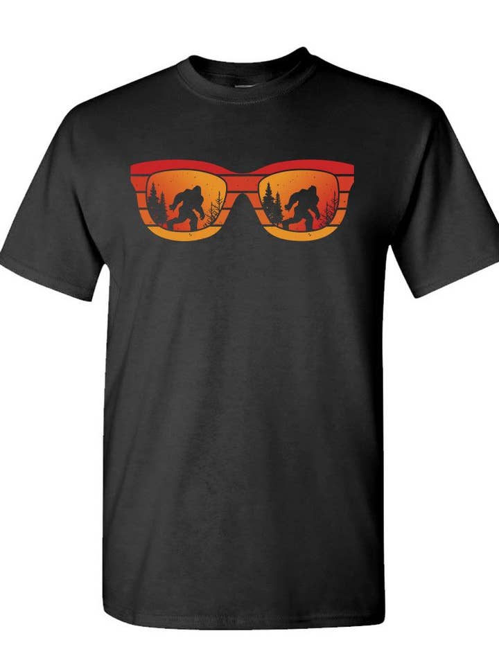 Cool Sasquatch Sunglasses Unisex Cotton T-Shirt for wholesale by Multi-Vendor Sales