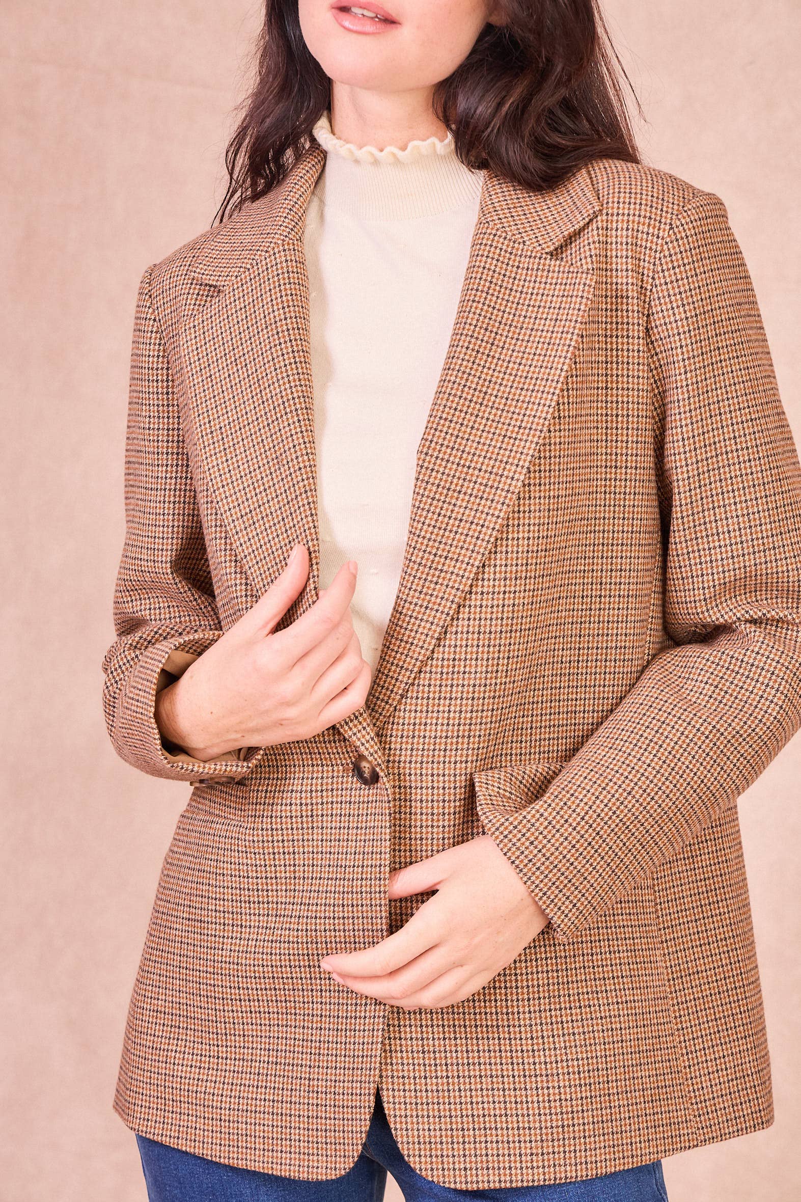 Calie Paris - Vente Veste – femme - GUSTIN – Veste Tailleur en Laine Mélangée2