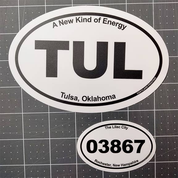 Skylark Printing - Wholesale Sticker - Original Euro Oval Souvenir Stickers