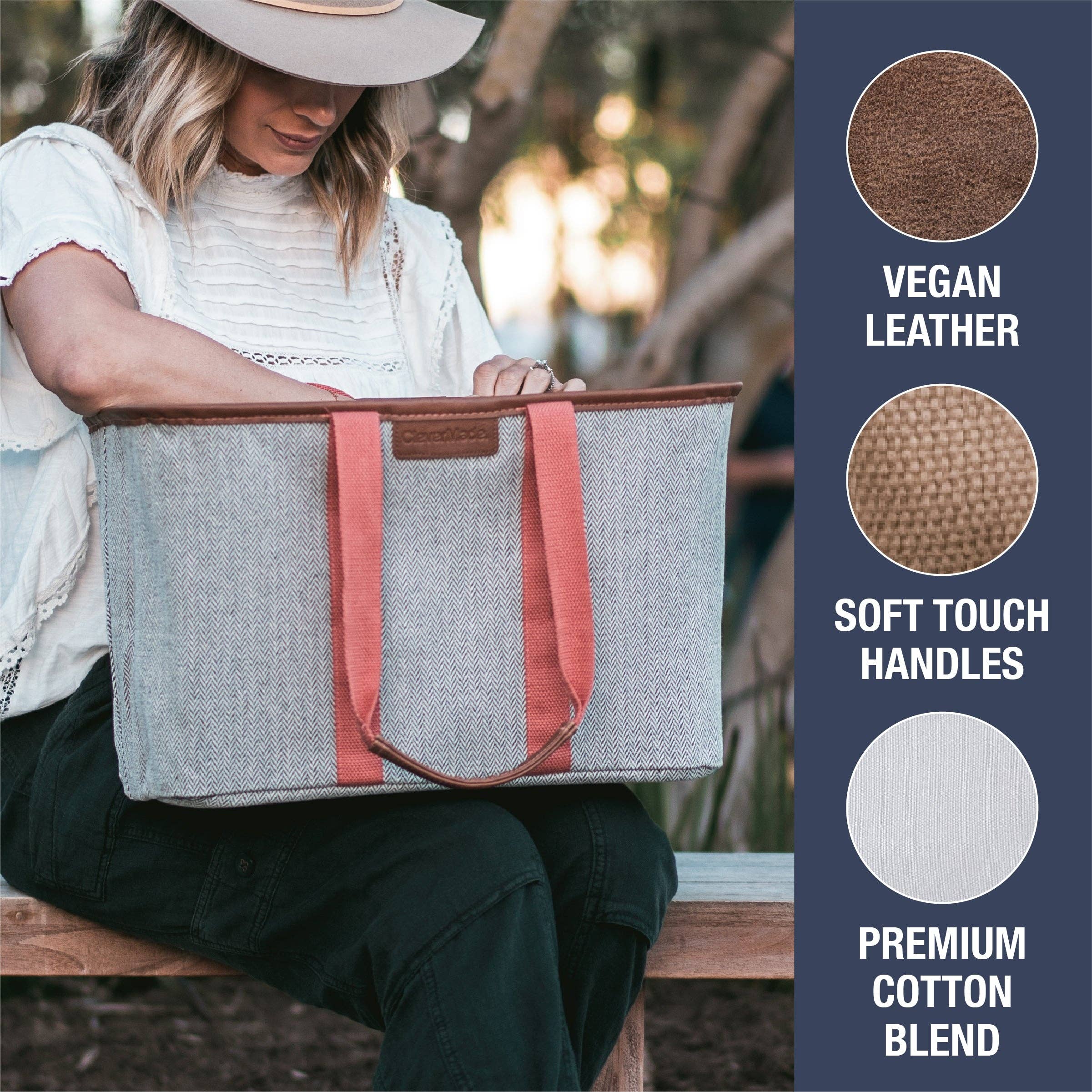 CleverMade - Wholesale Tote Bag - Women's - Collapsible LUXE Tote16