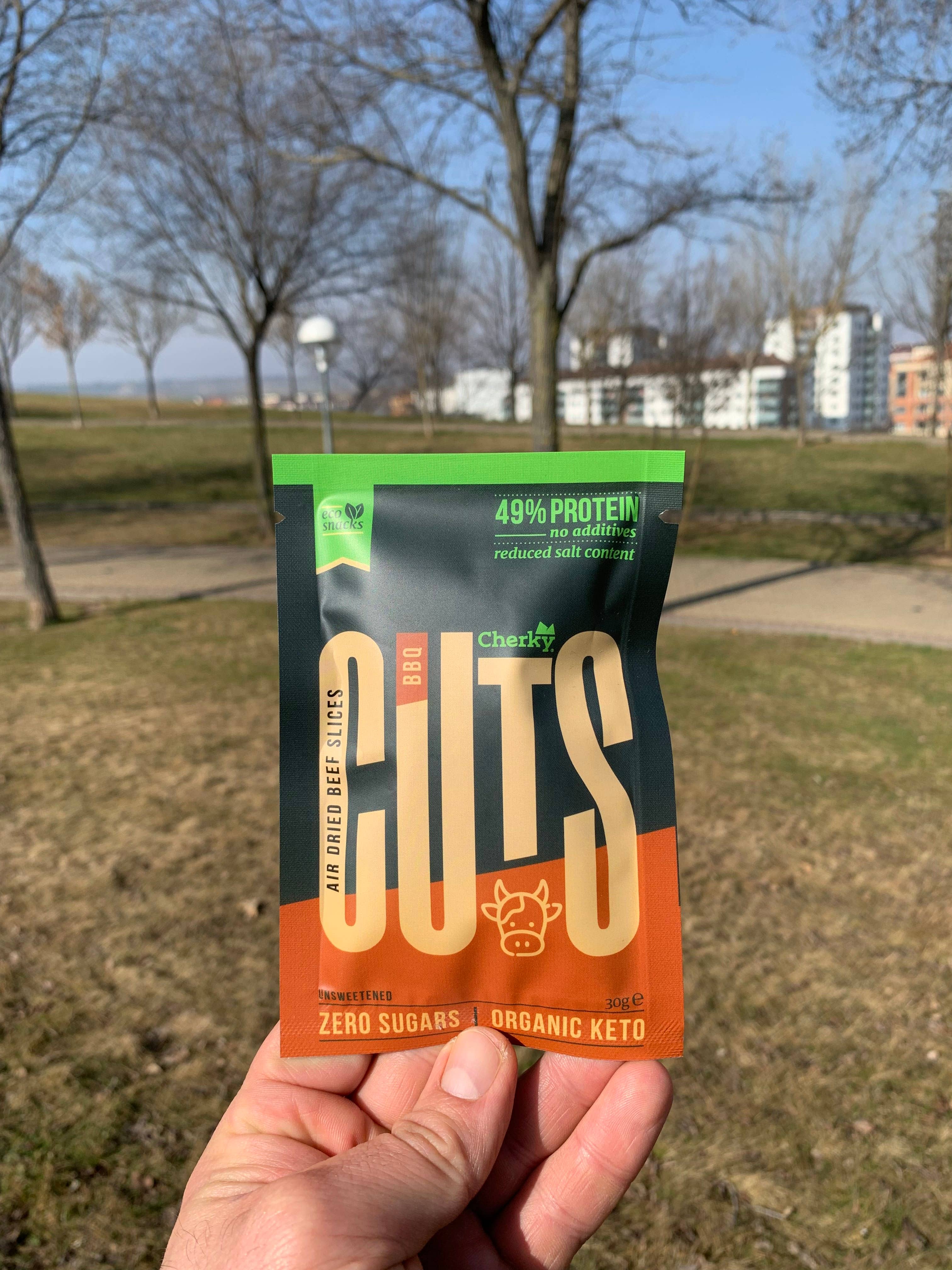 Cherky - Vendita all'ingrosso Carni essiccate - ECO · tagli di biltong · BBQ 30g1