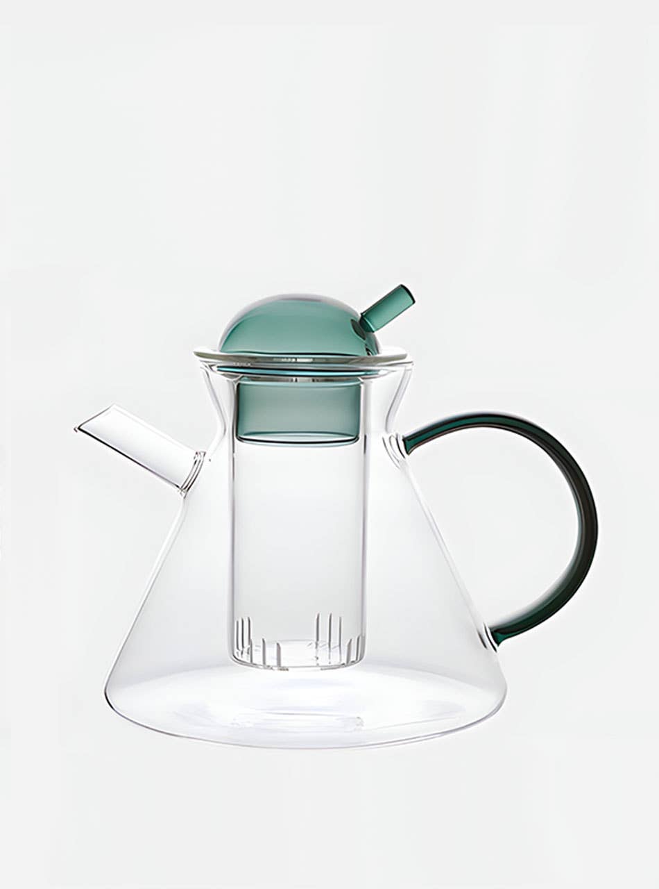 TUTU Home - Vente Théière - Théière en verre borosilicate "Grun" – Accent vert 500 ml0