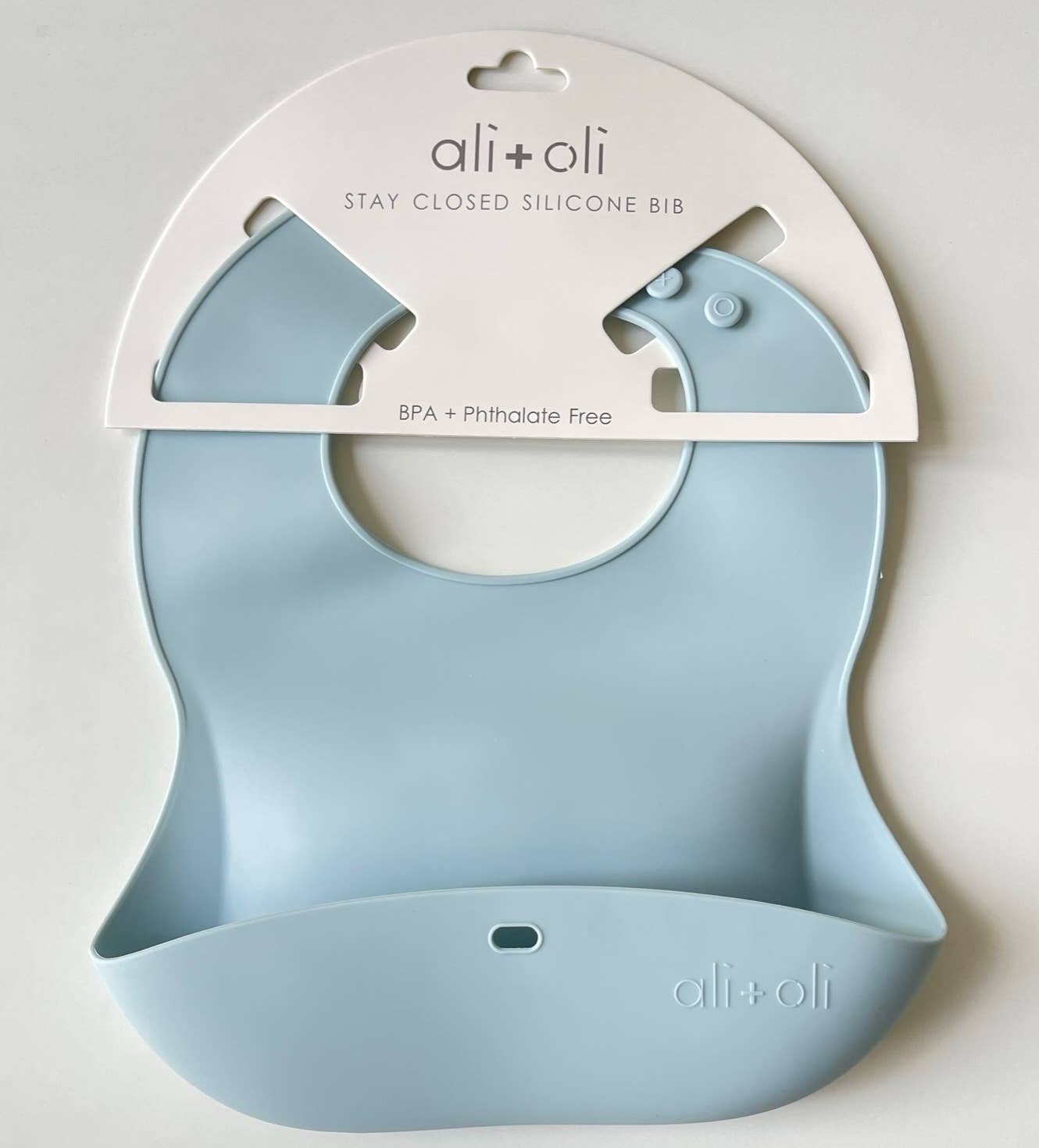 Ali+Oli - Wholesale Bib - Baby - Silicone Baby Bib Roll Up & Stay Closed - (Sky)2