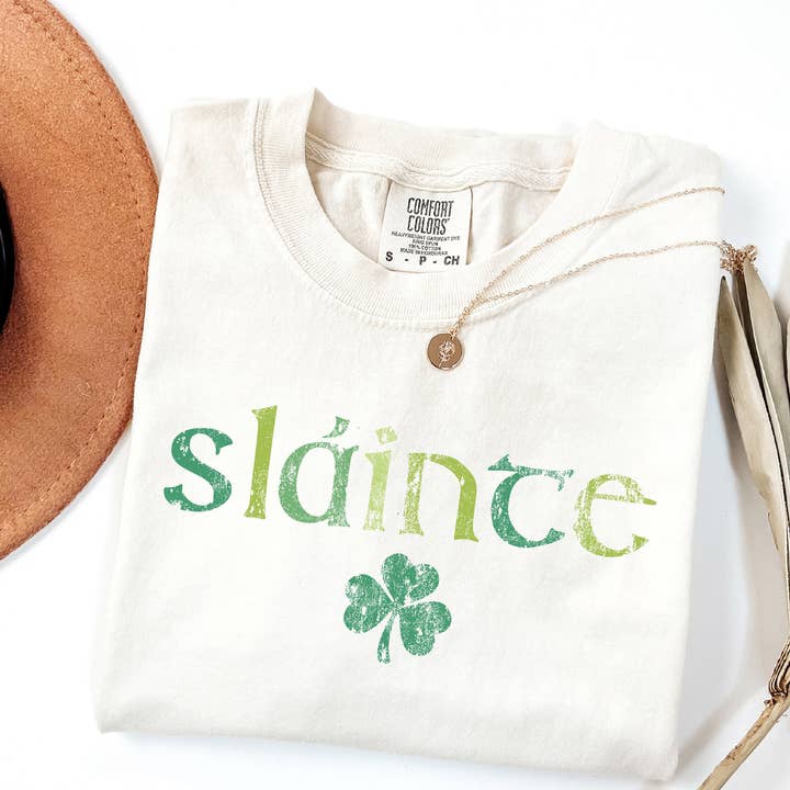 TheKingShirt - Wholesale Graphic Sweatshirt - Women's - Slainte Lucky St Patricks Day Shamrock Funny Irish Shirt1