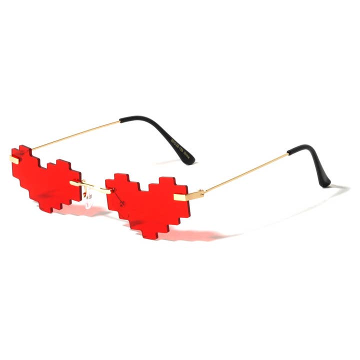 Sunrayzz Imports - Wholesale Sunglasses – Women's - Pixel Heart Sunglasses m10976-heart2