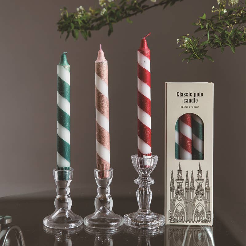 Candles Meta – Großhandel Konische Kerze/Kerzenhalter – 3 Stück 20 cm nordische Weihnachtsduftkerzen im Taper-Stil6