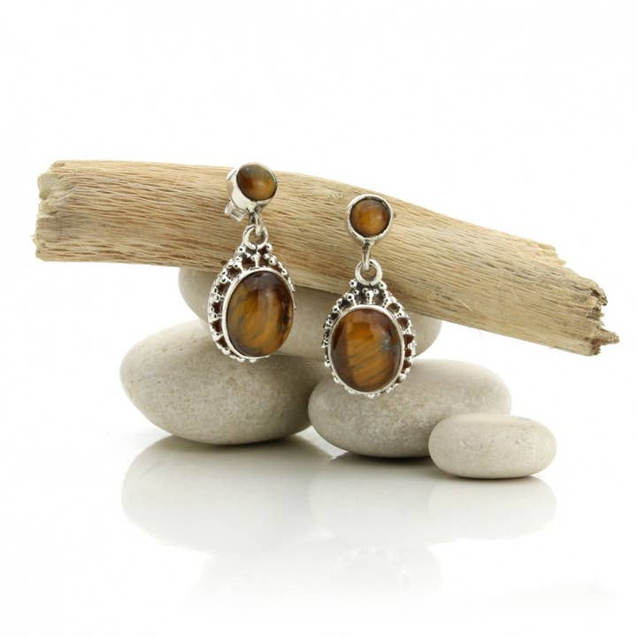 UniArt - Wholesale Dangle Earrings - Kanda Earrings, Stones and Sterling Silver1