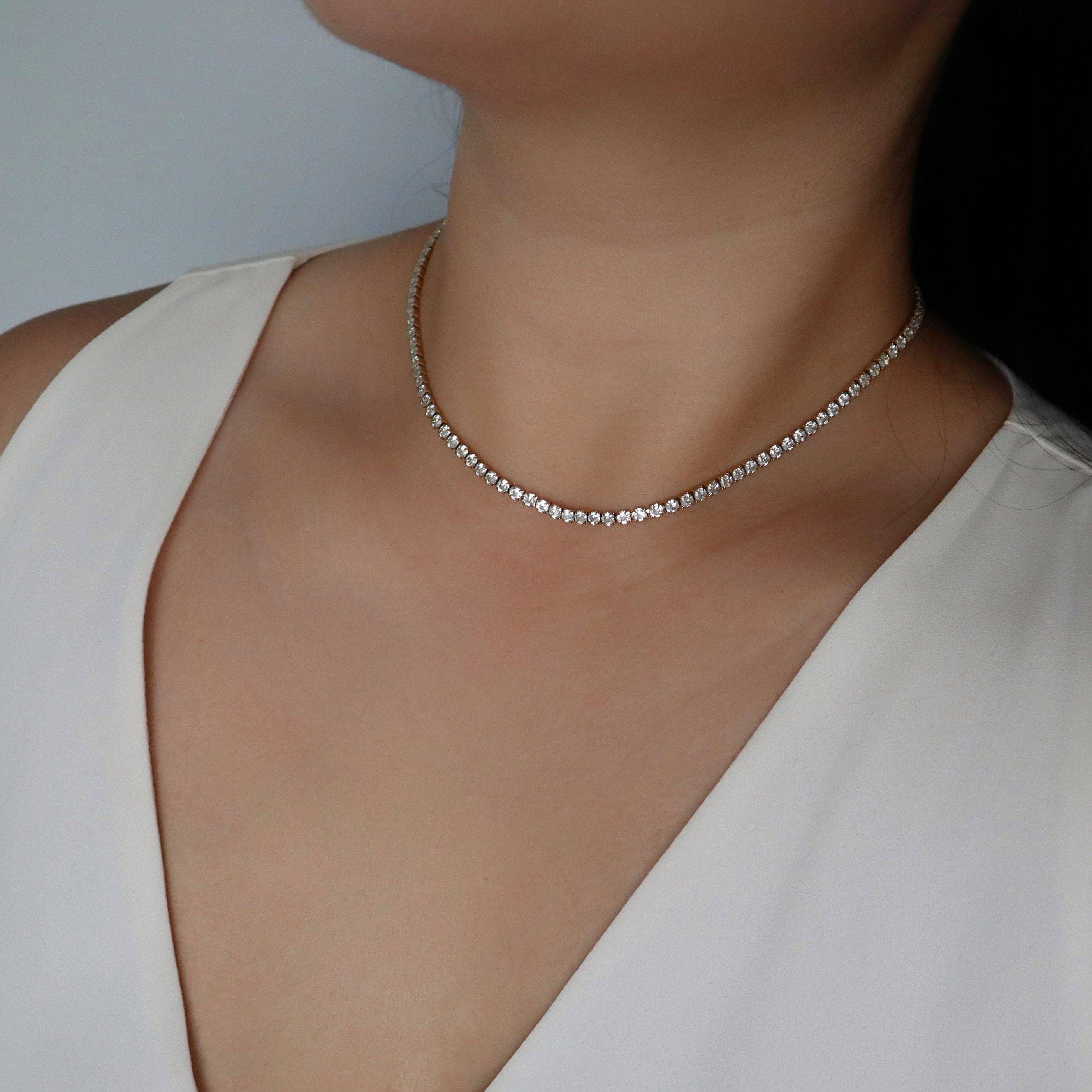 JESSA Jewelry - Wholesale Link & Chain Necklace - CZ Tennis Necklace1