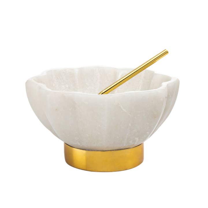 4" Marble Spice Dish W/ Spoon for wholesale by Godinger
