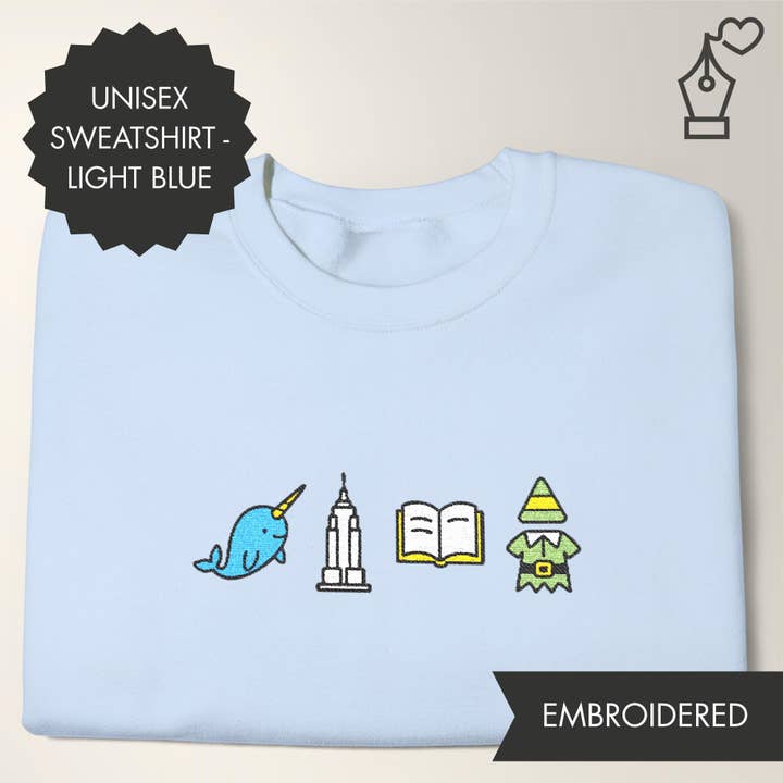 Sweatshirt de Natal Bordado de Duende por atacado de KylieBeth Designs