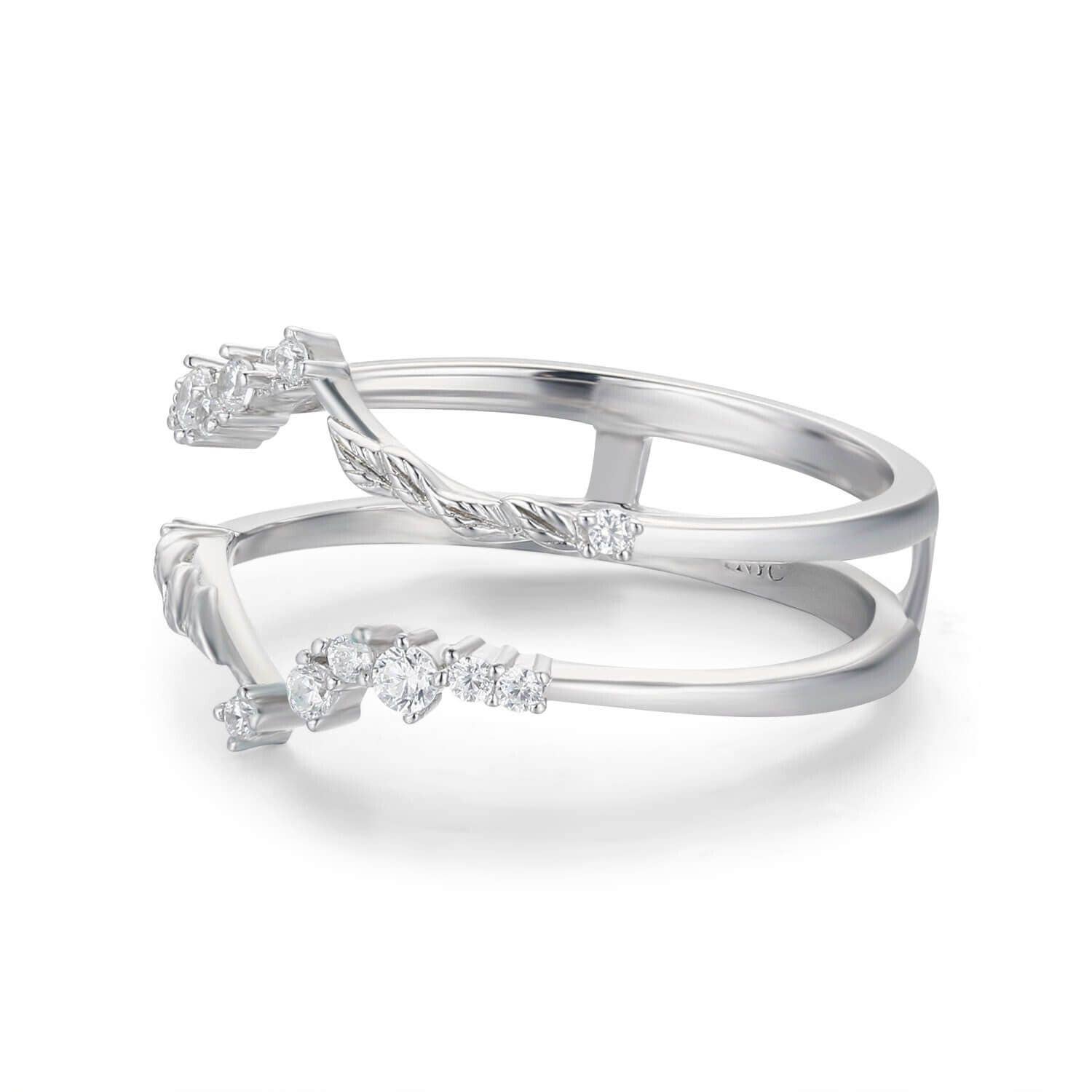 Azura Jewelry – wholesale Förlovningsring – Sonoran Sunrise Moss Agate Ringset Massivt Vitguld9